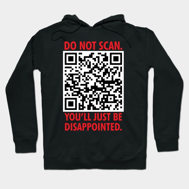 Do Not Scan: Disappointing QR Code Hoodie by inotyler